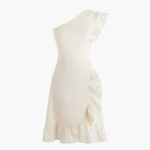 NWT J  Crew Yass One Shoulder Ruffle Dress Size 18